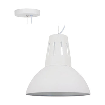 Radiant Pendant Steel 345mm White E27 1x40w - image 01