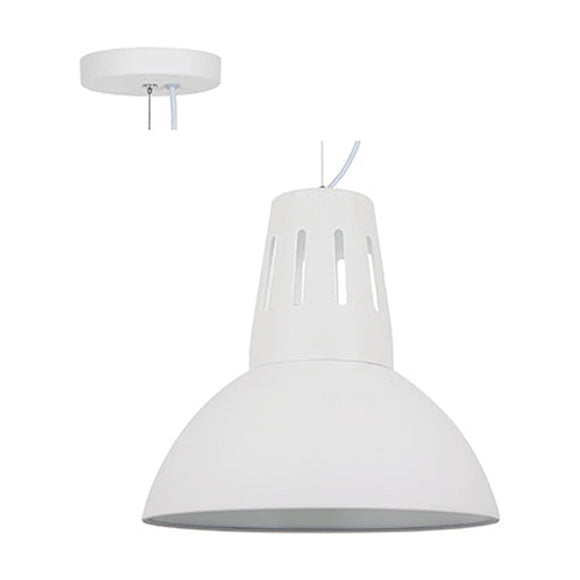 Radiant Pendant Steel 345mm White E27 1x40w - image 01