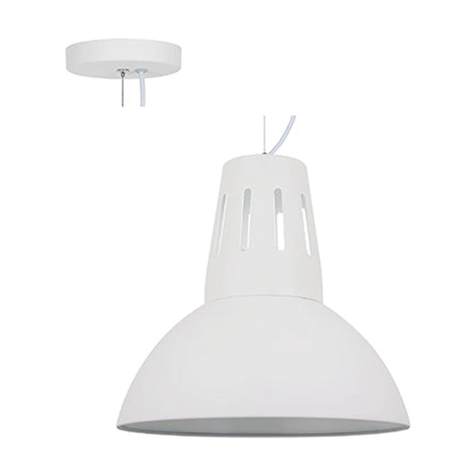Radiant Pendant Steel 345mm White E27 1x40w - image 01