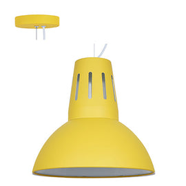 Radiant Pendant Steel 345mm Yellow E27 1x40w in Electrical & Lighting,Lighting,Interior Lighting