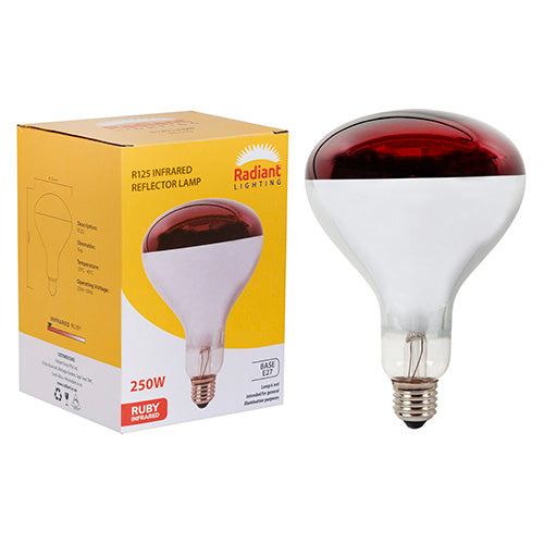 Radiant Infrared R125 E27 250W Ruby 4500h in Electrical & Lighting,Lighting,Globes & Tubes