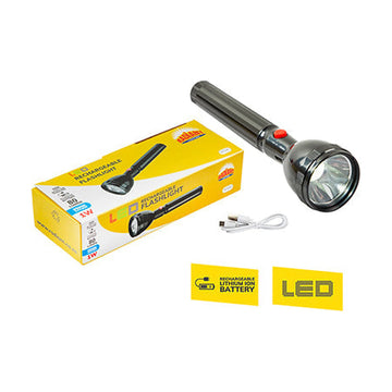 Radiant Rechargeable Flashlight Black LED 1w 6500K - image 01