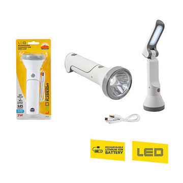 Radiant Rechargeable Flashlight White LED 3w & Desk Lamp LED 1.4w - image 01