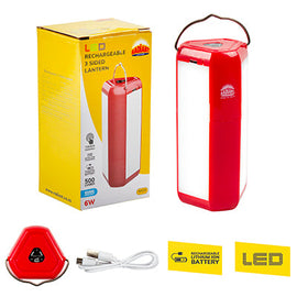 Radiant Rechargeable 3 Sided Lantern Red LED 6w 6500K in Electrical & Lighting,Lighting,Portable & Loadshedding Lighting