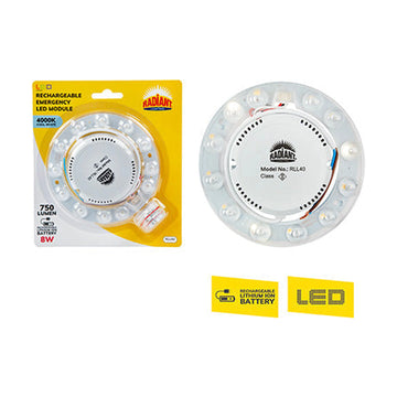 Radiant Rechargeable Emergency LED Module 128mm 8w 4000K - image 01