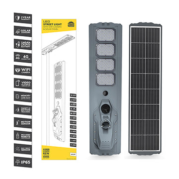 Radiant Solar Street Light with 4G Camera LED 62w = Traditional 400w