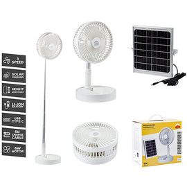 Radiant Rechargeable Portable Folding Fan with Solar Panel in Heating & Cooling,Fans,Cordless