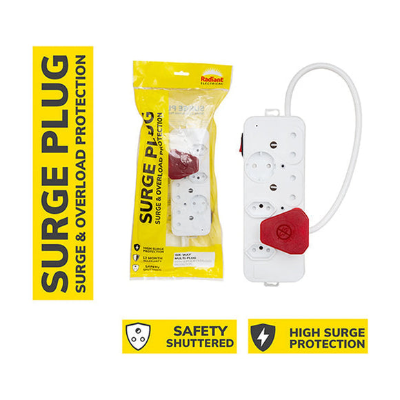 Radiant Surge Multi-Plug 6 Way with Surge Overload Protection - image 01