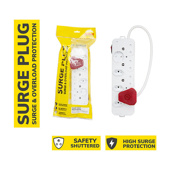 Radiant Surge Multi-Plug 8 Way with Surge & Overload Protection - image 01