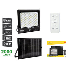 Radiant Solar Floodlight & Remote LED 2000lm 6500K in Electrical & Lighting,Lighting,Exterior Lighting