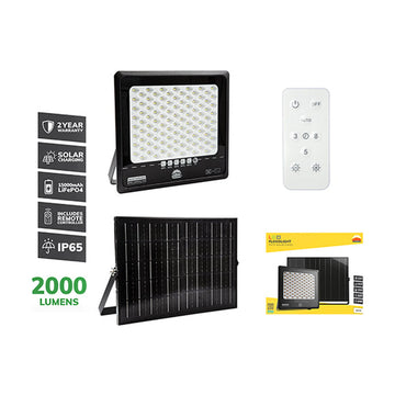 Radiant Solar Floodlight & Remote LED 2000lm 6500K - image 01