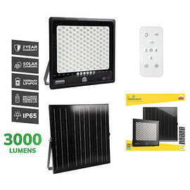 Radiant Solar Floodlight & Remote LED 3000lm 6500K in Electrical & Lighting,Lighting,Exterior Lighting
