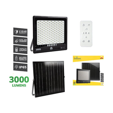 Radiant Solar Floodlight & Remote LED 3000lm 6500K - image 01