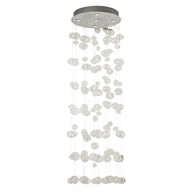 Radiant 5LT Rain Chandelier Glass & Chrome GU10 5x50W in Electrical & Lighting,Lighting,Interior Lighting