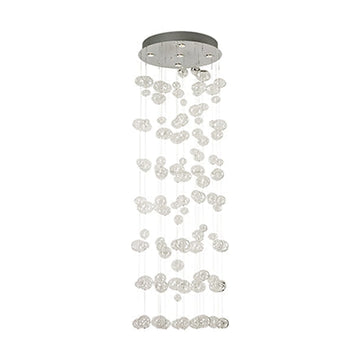 Radiant 5LT Rain Chandelier Glass & Chrome GU10 5x50W - image 01
