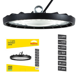 Radiant UFO Highbay Light Fitting LED 150W 5000K 3YR in Electrical & Lighting,Lighting,Interior Lighting