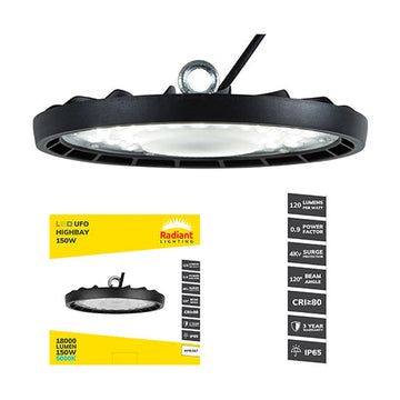Radiant UFO Highbay Light Fitting LED 150W 5000K 3YR - image 01