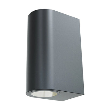 Radiant Wall Light Ombra Outdoor Round Black LED 2x7w - image 01