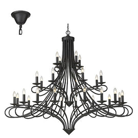 Radiant 28 Light Chandelier Black E14 28X40W in Electrical & Lighting, Interior Lighting, Lighting