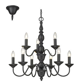 Radiant 9LT Chandelier Black E14 9x40w in Electrical & Lighting,Lighting,Interior Lighting