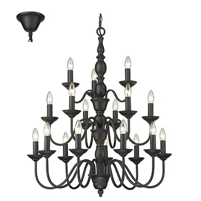 Radiant 18 Light Chandelier Black E14 18X40W in Electrical & Lighting, Interior Lighting, Lighting