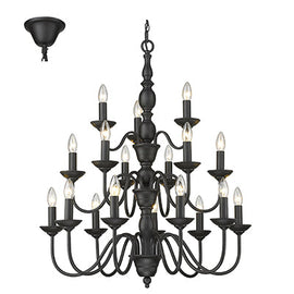Radiant 18 Light Chandelier Black E14 18X40W in Electrical & Lighting, Interior Lighting, Lighting