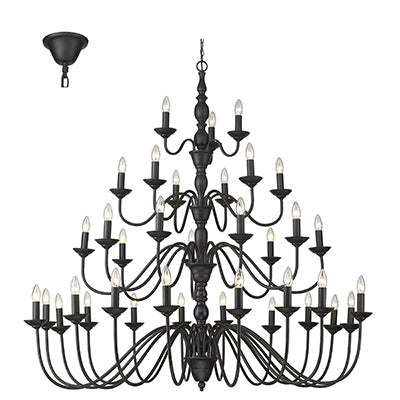 Radiant 36LT Chandelier Black E14 36x40w in Electrical & Lighting,Lighting,Interior Lighting