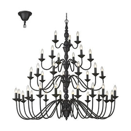 Radiant 36LT Chandelier Black E14 36x40w - image 01