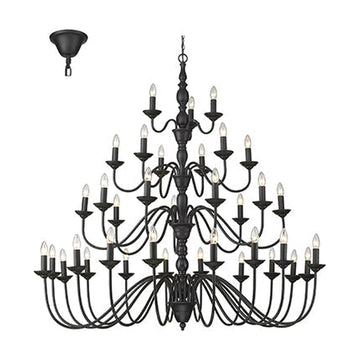 Radiant 36LT Chandelier Black E14 36x40w - image 01