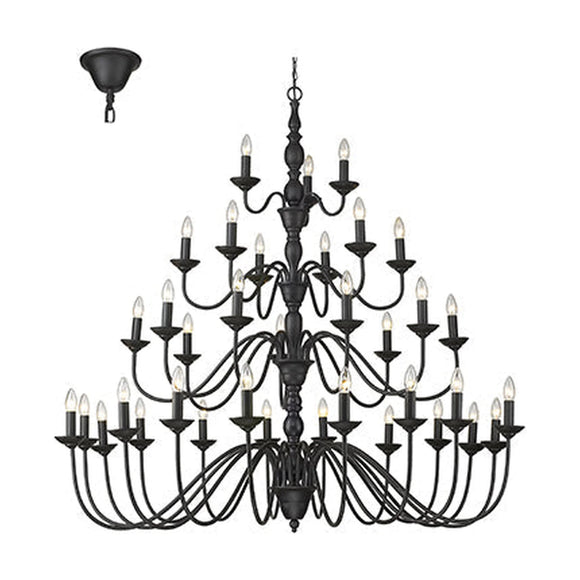 Radiant 36LT Chandelier Black E14 36x40w - image 01