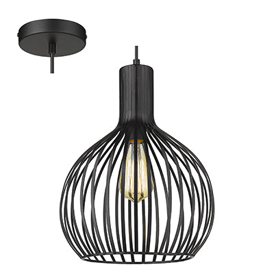 Radiant Pendant Grid Black E27 1x60w in Electrical & Lighting,Lighting,Interior Lighting
