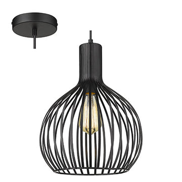 Radiant Pendant Grid Black E27 1x60w in Electrical & Lighting,Lighting,Interior Lighting