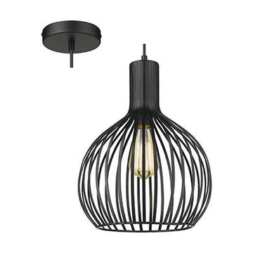 Radiant Pendant Grid Black E27 1x60w - image 01