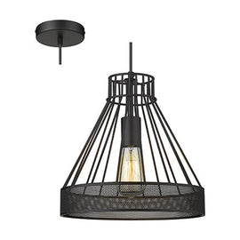 Radiant Pendant Grid Black 1xE27 - image 01