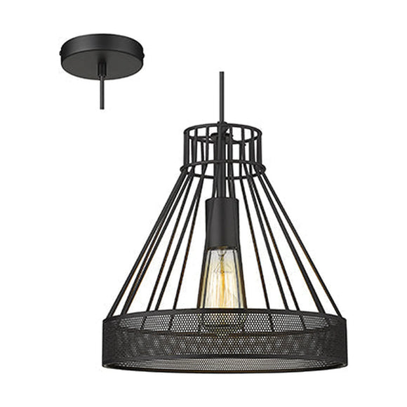 Radiant Pendant Grid Black 1xE27 - image 01