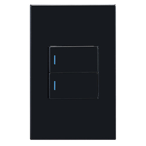 Horizon Modern 2L1W Switch Black in Electrical & Lighting,Electrical Accessories,Switch & Plug Sockets