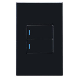 Horizon Modern 2L1W Switch Black in Electrical & Lighting,Electrical Accessories,Switch & Plug Sockets