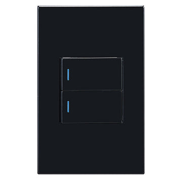 Horizon Modern 2L1W Switch Black in Electrical & Lighting,Electrical Accessories,Switch & Plug Sockets