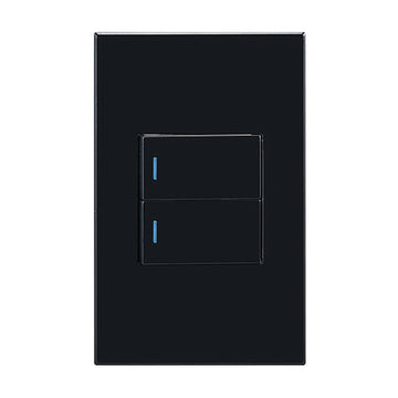 Horizon Modern 2L2W Switch Black - image 01