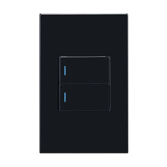 Horizon Modern 2L2W Switch Black - image 01
