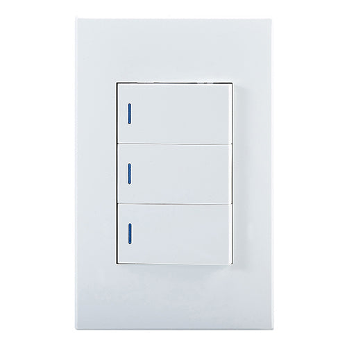 Horizon Modern 3L1W Switch White in Electrical & Lighting,Electrical Accessories,Switch & Plug Sockets