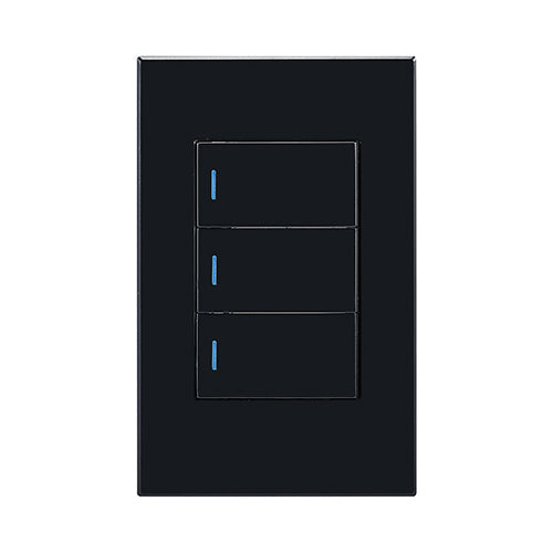 Horizon Modern 3L2W Switch Black in Electrical & Lighting,Electrical Accessories,Switch & Plug Sockets