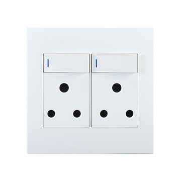 Horizon Modern Double Socket 16A White in Electrical & Lighting,Electrical Accessories,Switch & Plug Sockets