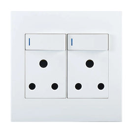 Horizon Modern Double Socket 16A White - image 01