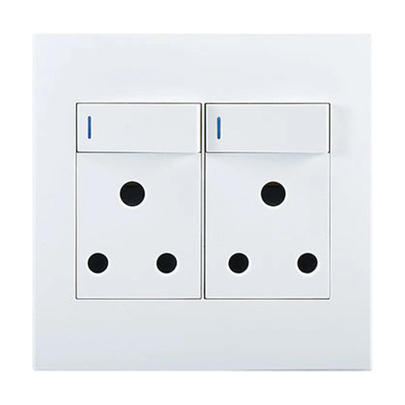 Horizon Modern Double Socket 16A White - image 01