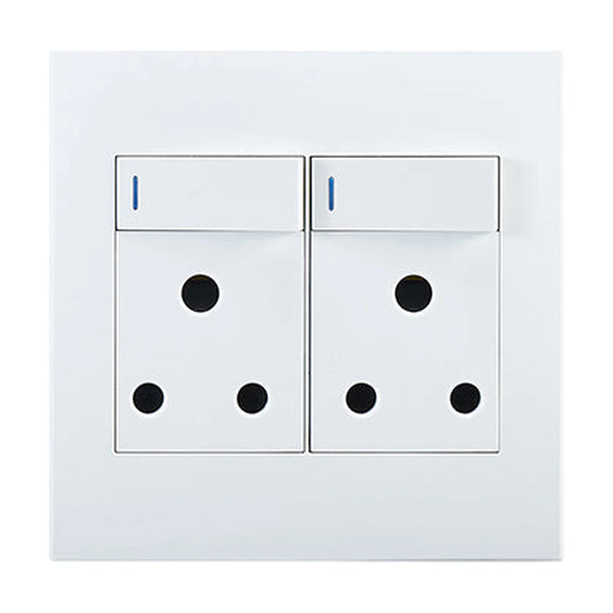 Horizon Modern Double Socket 16A White - image 01