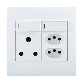 Horizon Modern Single Socket+2 x Euro White - image 01