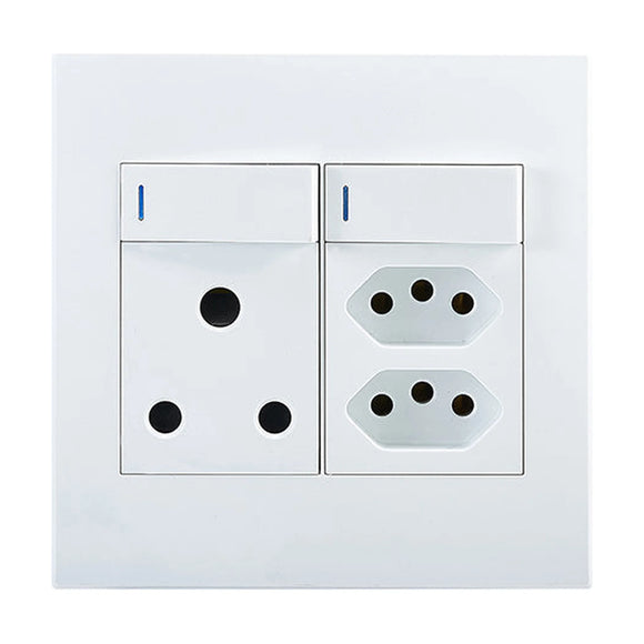 Horizon Modern Single Socket+2 x Euro White - image 01
