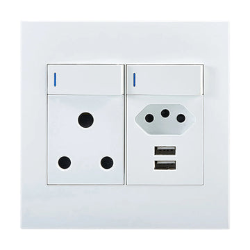 Horizon Modern Sng. Soc.+Euro+2xUSB White - image 01