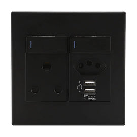 Horizon Modern Sng. Soc.+Euro+2xUSB Black - image 01